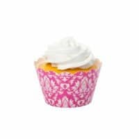 Damask Pink Cupcake Wrappers