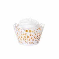 Floral Pearl White Cupcake Wrapper