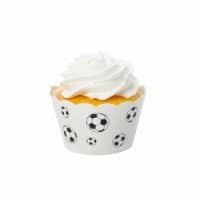 Soccer Black Cupcake Wrappers