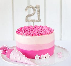 Diamante 21 Cake Topper