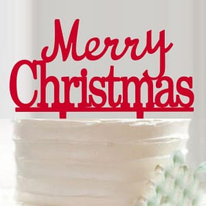 Merry Christmas Cake Topper