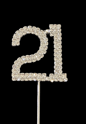 Diamante Cake topper Number 21