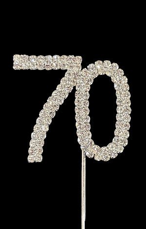 Diamante Cake Topper Number 70